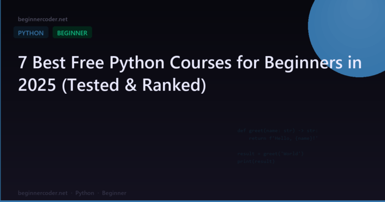 7 Best Free Python Courses for Beginners in 2025 (Tested & Ranked)