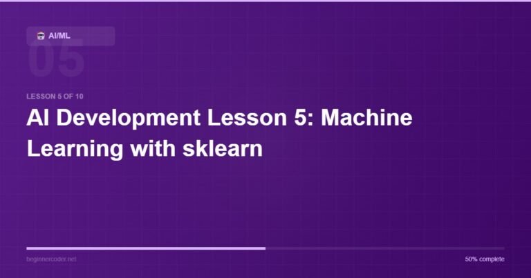 AI Development Lesson 5: Machine Learning with sklearn