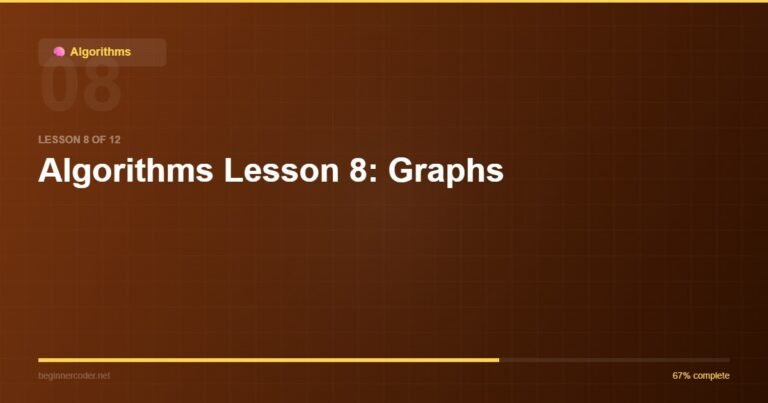 Algorithms Lesson 8: Graphs