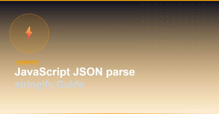JavaScript JSON parse stringify Guide