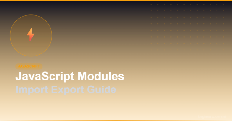 JavaScript Modules Import Export Guide