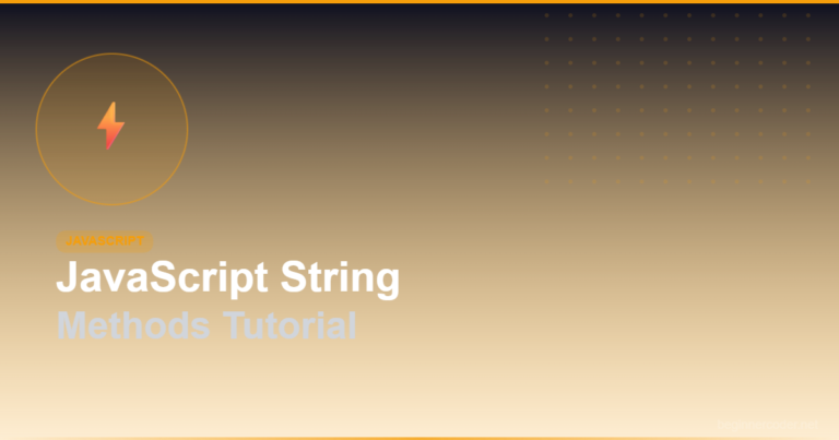 JavaScript String Methods Tutorial for Beginners