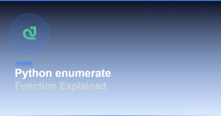 Python enumerate Function Explained for Beginners