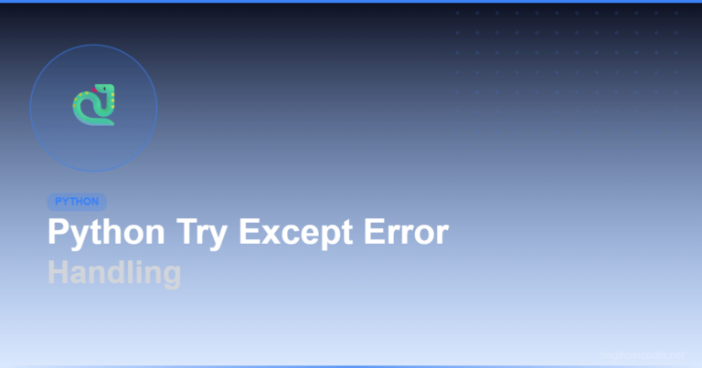 Python Try Except Error Handling for Beginners