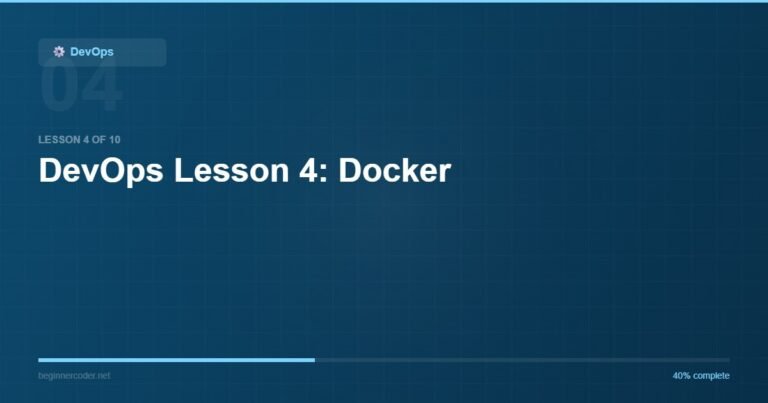 DevOps Lesson 4: Docker