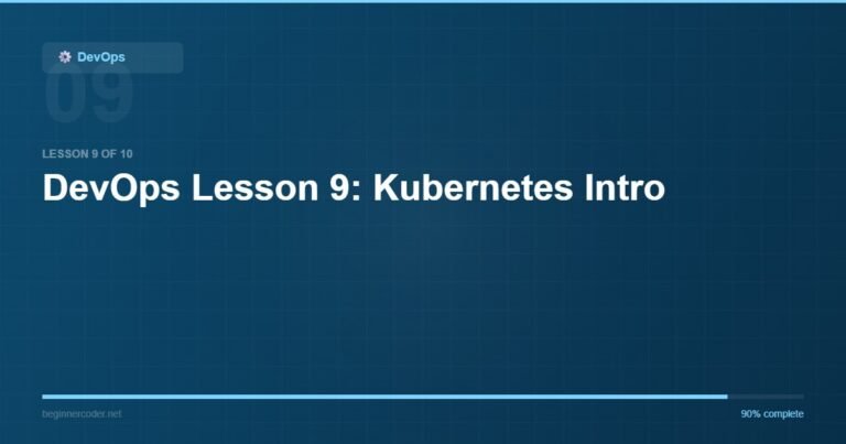 DevOps Lesson 9: Kubernetes Intro