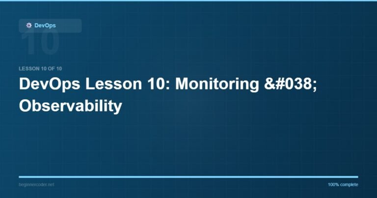DevOps Lesson 10: Monitoring & Observability