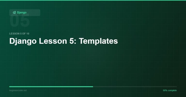 Django Lesson 5: Templates
