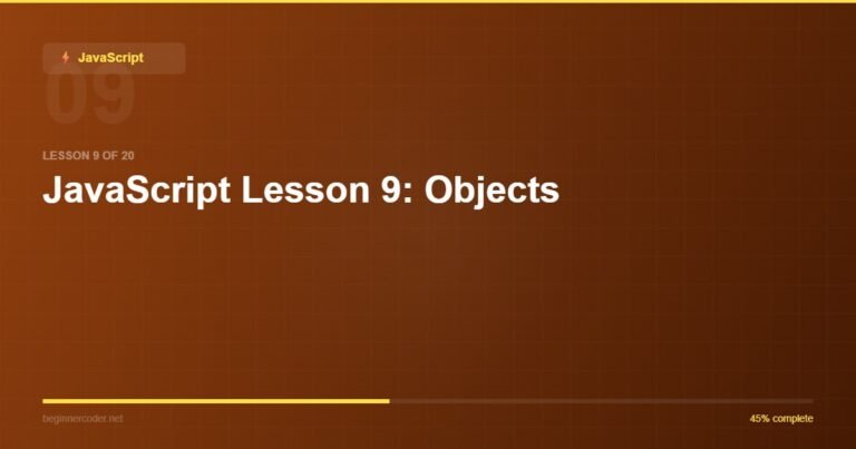 JavaScript Lesson 9: Objects