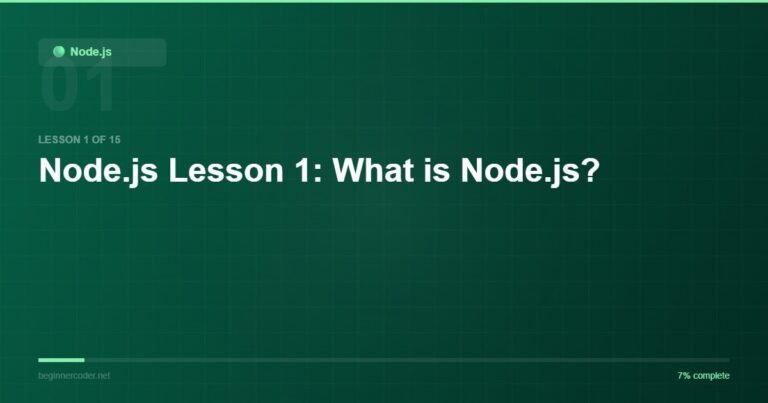 Node.js Lesson 1: What is Node.js?