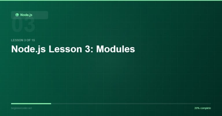 Node.js Lesson 3: Modules
