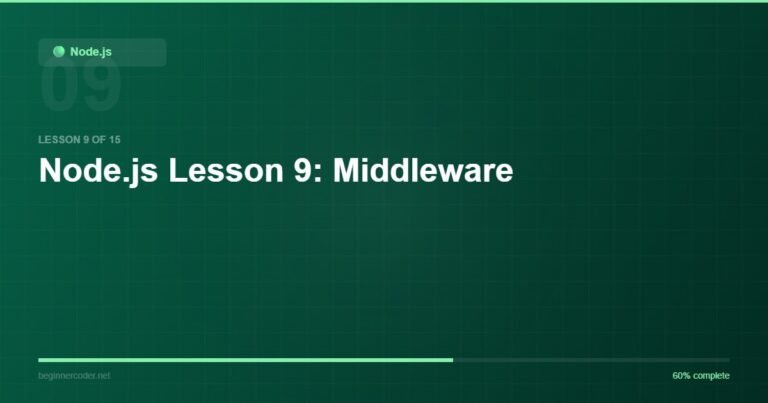 Node.js Lesson 9: Middleware
