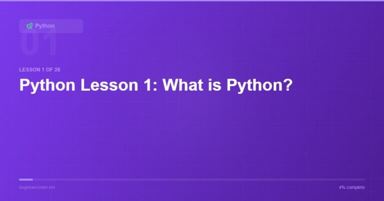 Python Lesson 1: What is Python?
