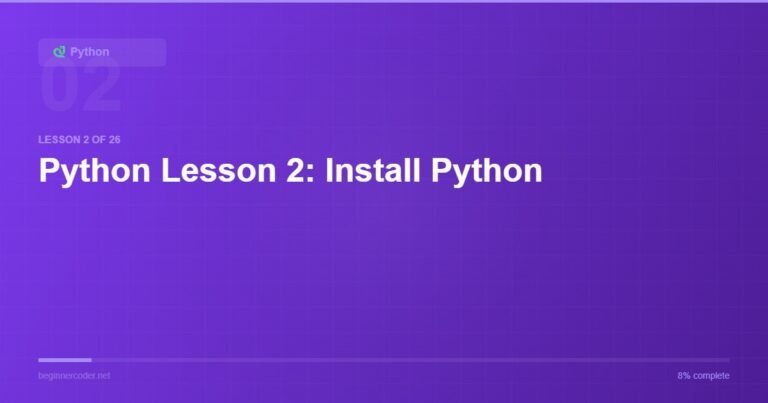 Python Lesson 2: Install Python