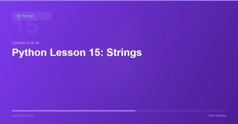 Python Lesson 15: Strings