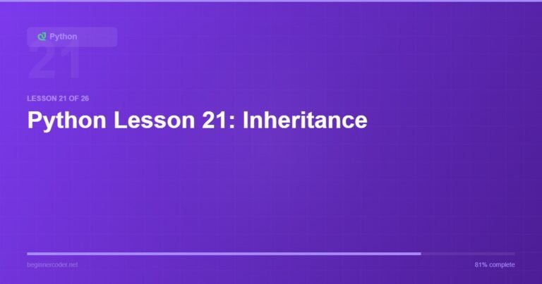 Python Lesson 21: Inheritance