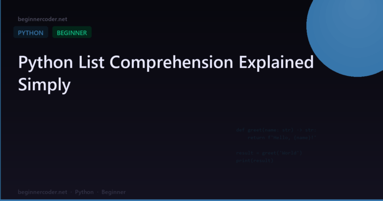 Python List Comprehension Explained Simply