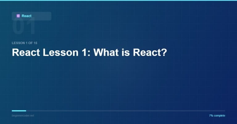 React Lesson 1: What is React?