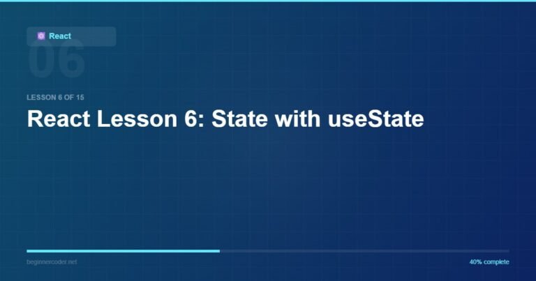 React Lesson 6: State with useState