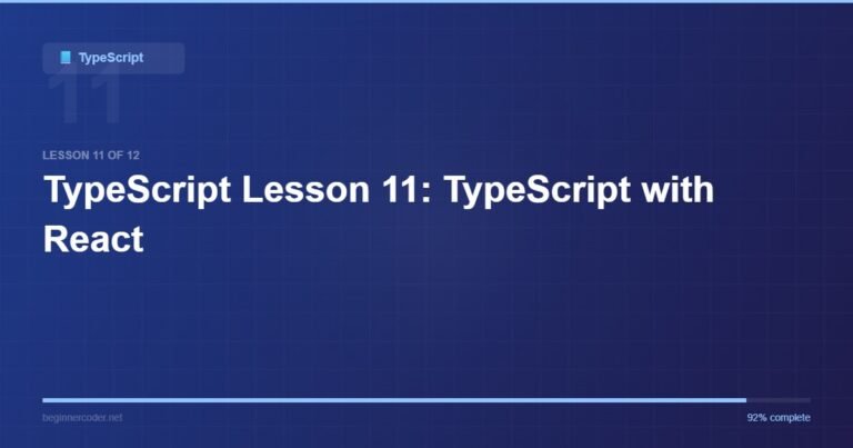 TypeScript Lesson 11: TypeScript with React