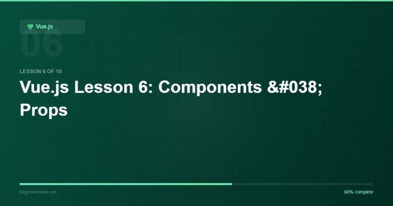 Vue.js Lesson 6: Components & Props