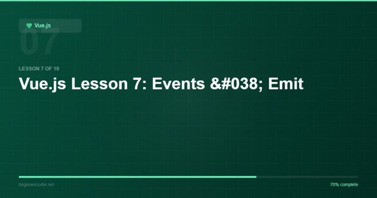 Vue.js Lesson 7: Events & Emit